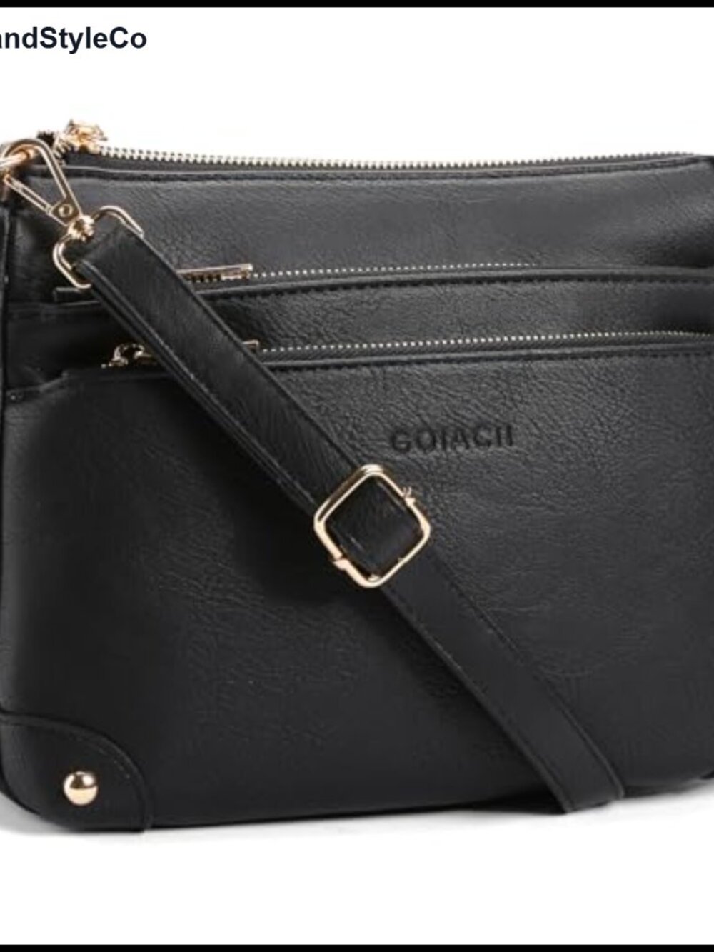 Vegan Leather Crossbody Bag Women Travel Purse Medium Adjustable Strap Satchel
